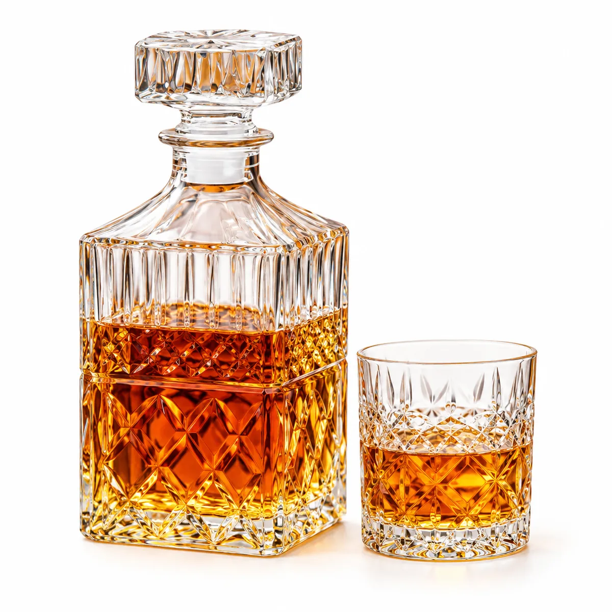 Home Bar Whisky Decanter Bottle & Glass Set - view 2