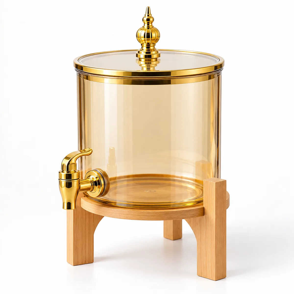 2.6L Glass Water & Beverage Dispenser with Wooden Stand - view 3