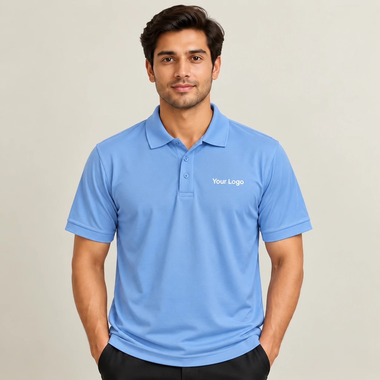Matty Polyester Polo Collar T-Shirt - view 2