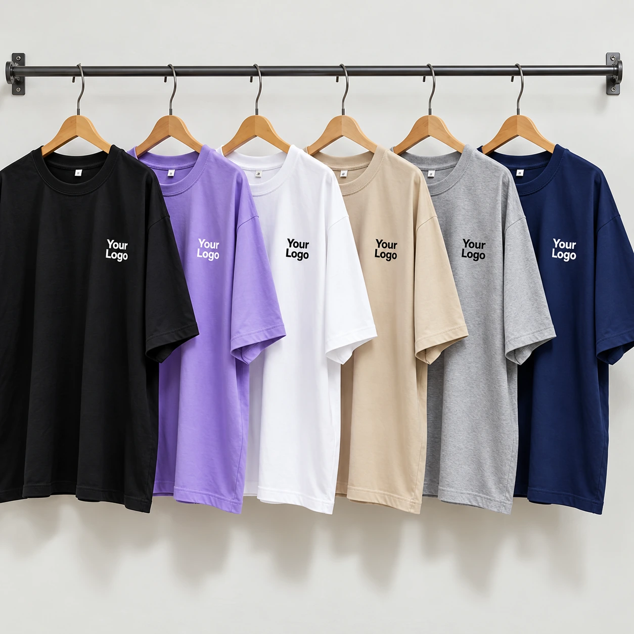 Oversized Cotton Round Neck T-Shirt - view 4