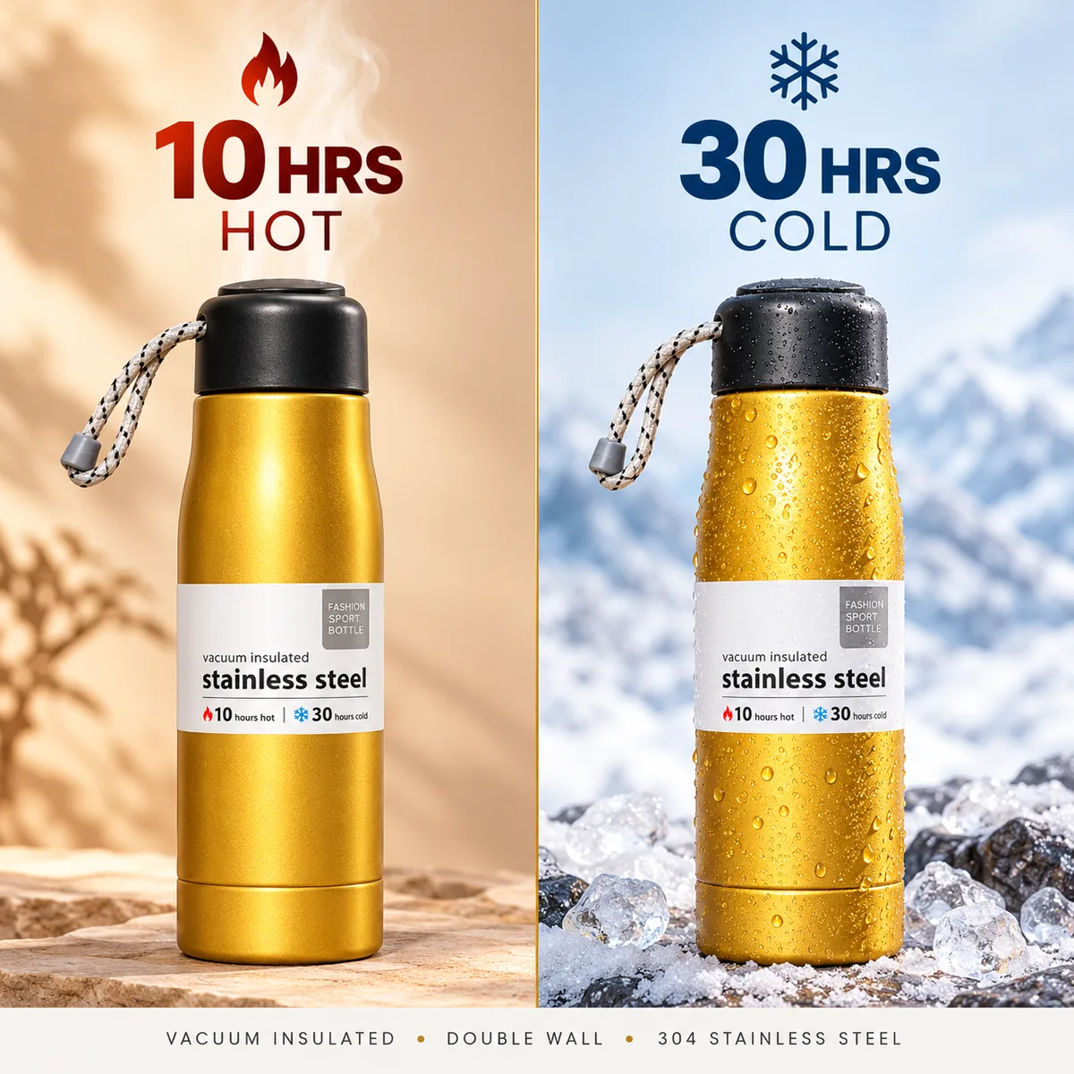 Vacuum Insulated Stainless Steel Sports Bottle (10 Hrs Hot / 30 Hrs Cold) - view 5