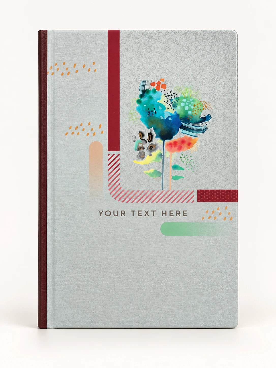 Pale Aqua Geometric Diary