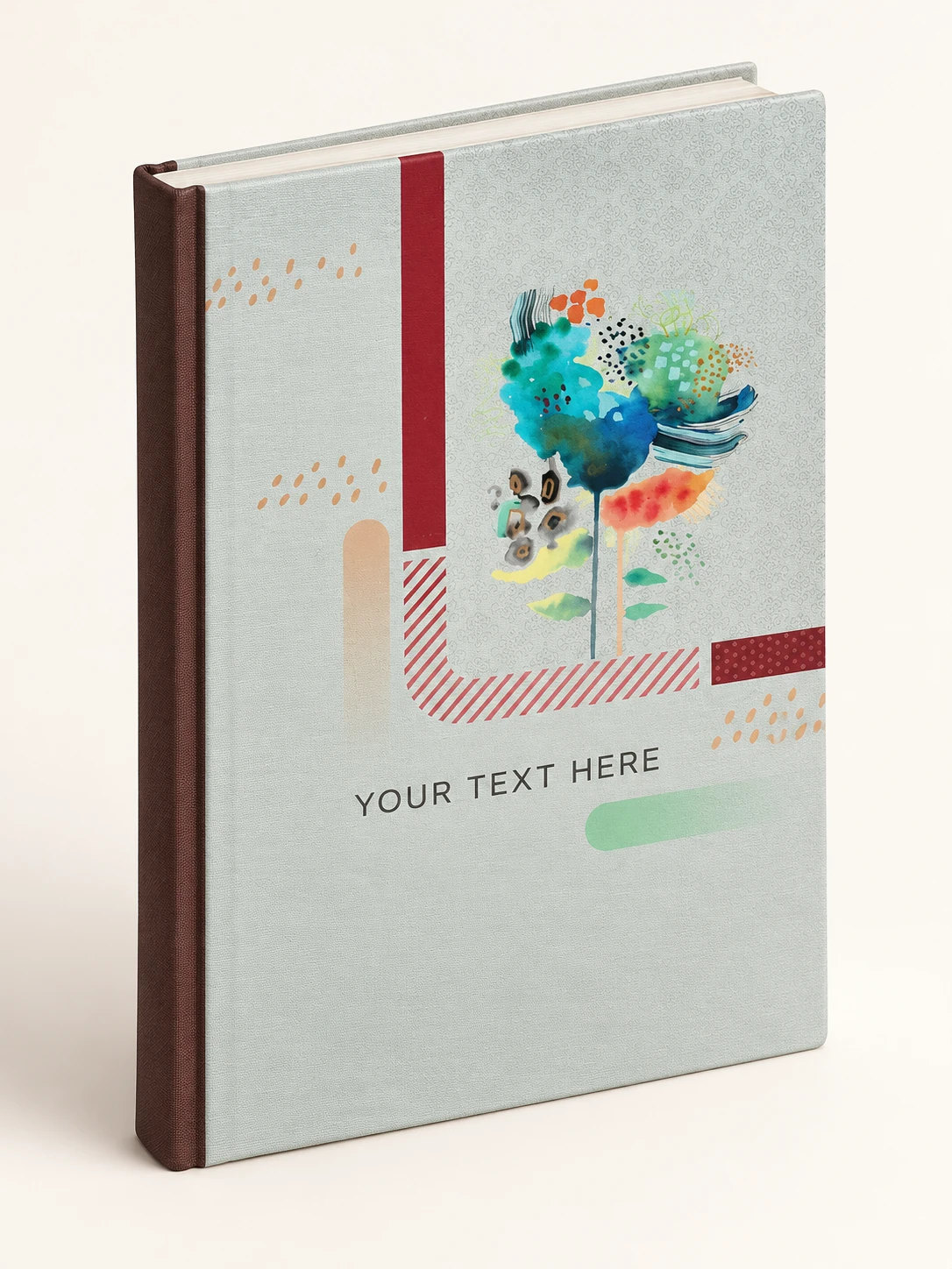 Pale Aqua Geometric Diary - view 2