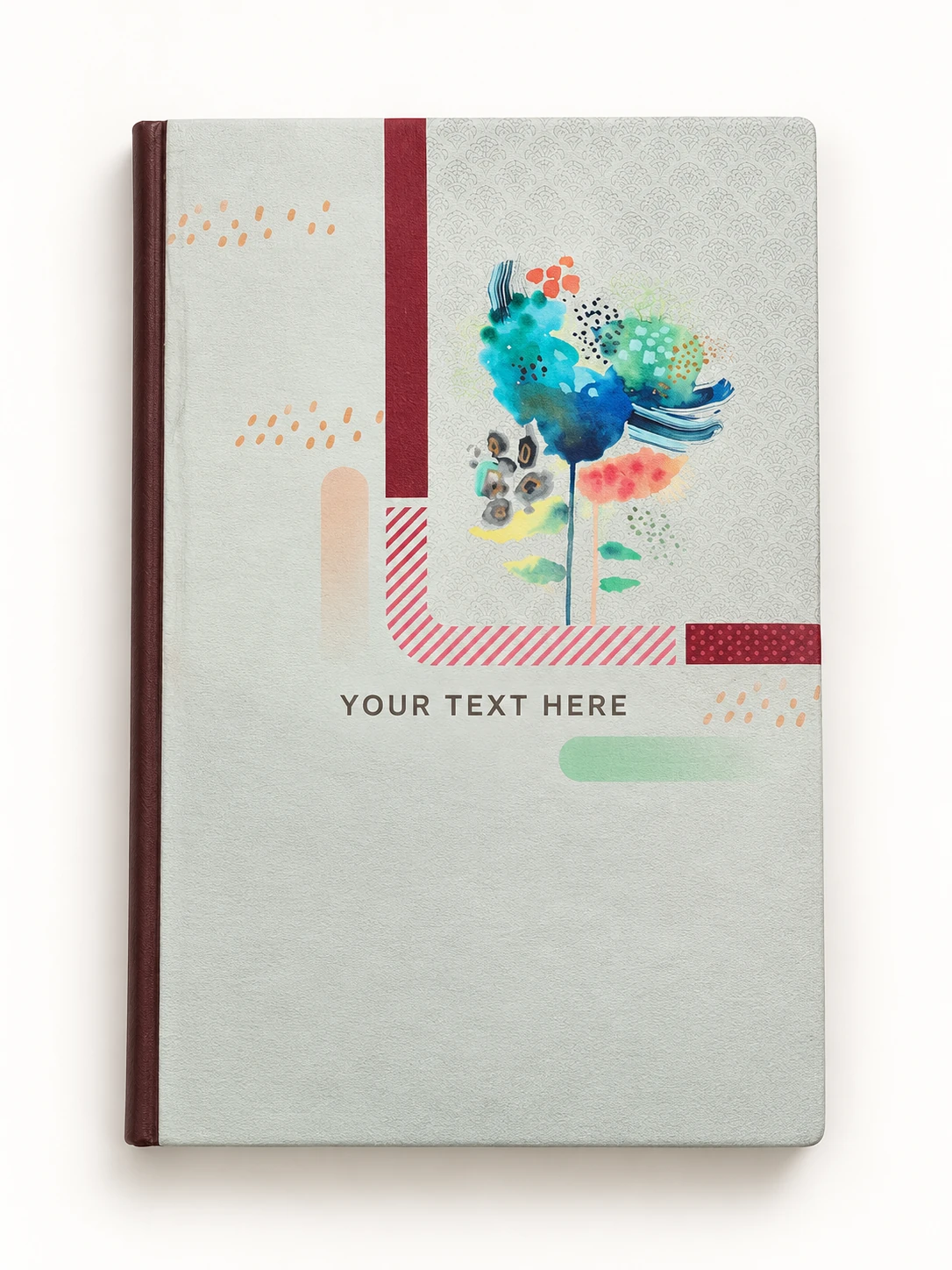Pale Aqua Geometric Diary - view 3