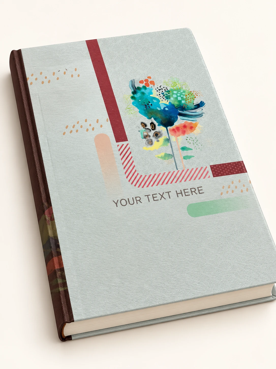 Pale Aqua Geometric Diary - view 4