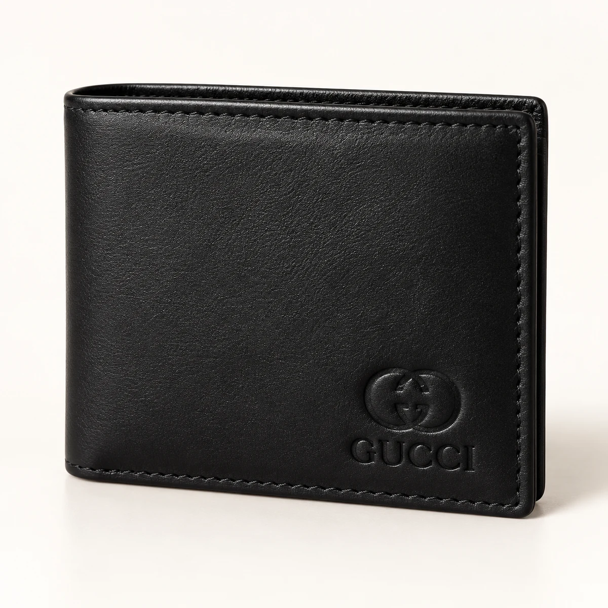 Gucci Black Bi-Fold Wallet with ID Window