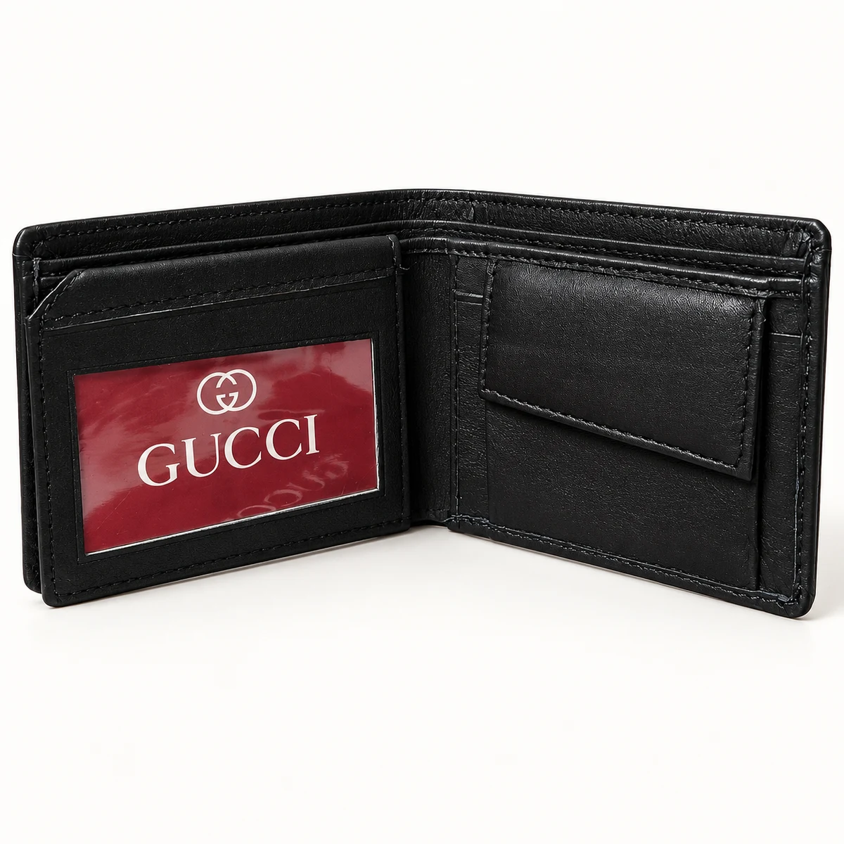 Gucci Black Bi-Fold Wallet with ID Window - view 2