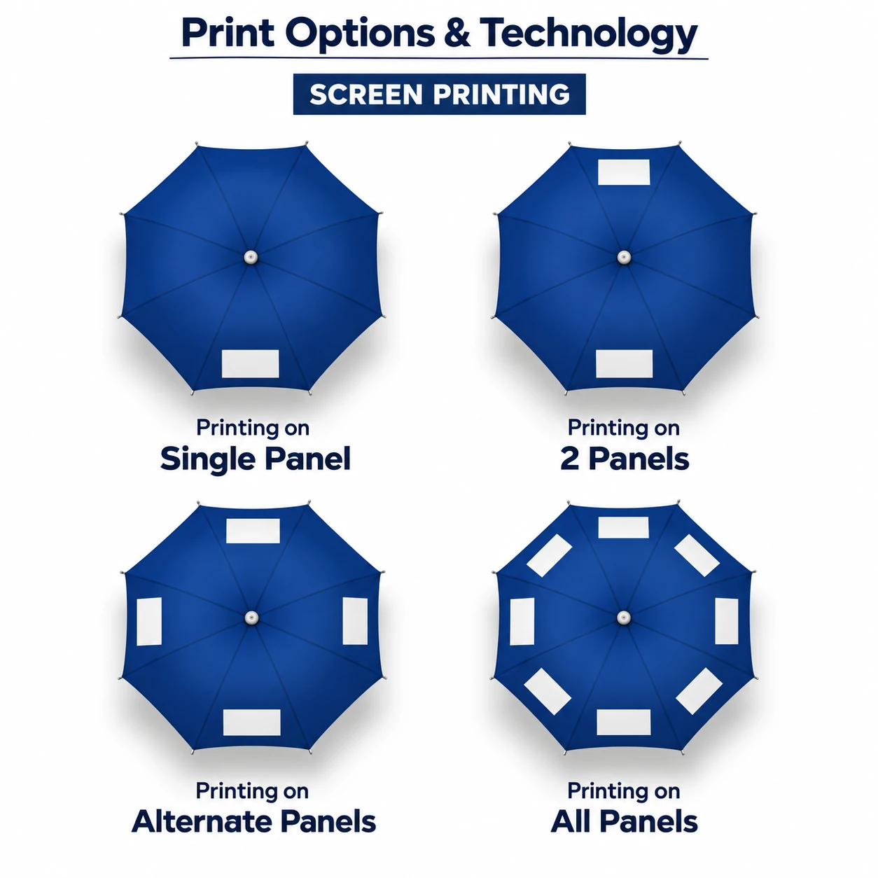 Single-Colour Promotional Umbrella with Multicolour Printing - view 2
